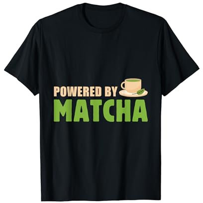 Powered By Matcha Lover Tasse à thé avec motif d'anime japonais T-Shirt