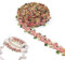 XCSJ 5 Yard Florale Spitzenborte Blumen Spitzenband Rosenstickerei Spitzenborte Stickerei Dekoband Zierband Borten Bänder Blumenband Borten Und Bänder Zum Nähen,Für Verzierungen,Kleidung(Hell-Pink)