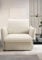 DOMO. collection Sessel Cloud Box, Armsessel mit Schlaffunktion und Boxspringfederung, Schlafsessel, Boxspringsessel, Polstersessel, 120 x 97 x 100 cm (BxTxH), creme