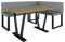 Eckbank Akiko Metal mit Tisch - Eckbankgruppe für Ihrem Esszimmer, Küche modern, Sitzecke, Essecke. Perfekt für Küche, Büro und Rezeption. Solide und Starke Verarbeitung. (Soft 29, 196x142 rechts)