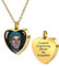 INBLUE Personalized Cremation Heart Necklace for Ashes Gold Stainless Steel Photo Urn Pendant Pet Loss Gifts for Women
