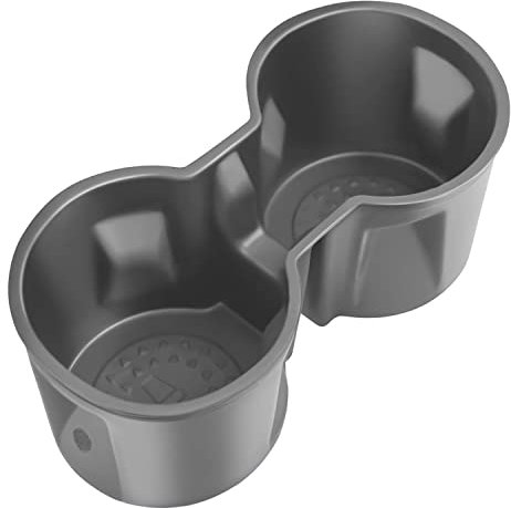 Auto Getränkehalter für Tesla Model 3/Y Getränkehalter (2021-2023) | Premium Anti-Rutsch Cup Holder Insert | Vibrationsschutz für Mittelkonsole | Grau | TPE Gummi Material
