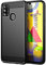 Topme Silikonhülle für Samsung Galaxy M31 (6.4 Inches), [handyhülle im Gebürsteten Texturstil] - Schwarz