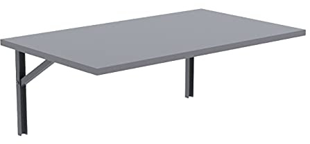 AKKE Klapptisch Wandklapptisch, klappbar, 100cm x 55cm, Hellgrauer Graphit