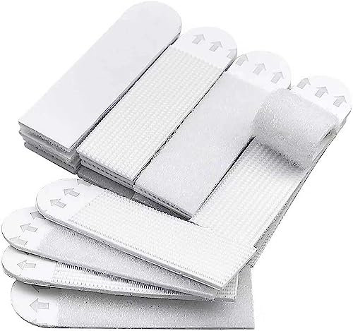 BRART 12pcs Home Hanging Strip Decoration Self Adhesive Tape Poster Clasp Hooks Picture Frame No Drilling Multipurpose Hook Non-Marking Tape (Color : Frame Tape, Size : 8.5cmx2cm)
