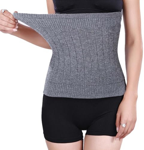 DEARBAG Fascia Lombare Invernale da Donna in Cashmere - Scalda Schiena, Pancia e Corpo - Supporto Elastico in Vita - Cintura Protettiva