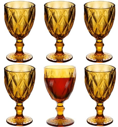 Taganov Wine Glass set of 6 Amber