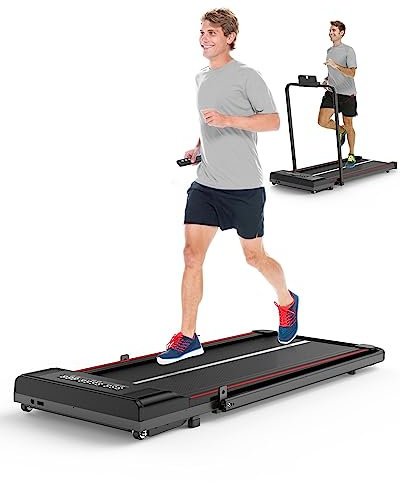 Tapis Roulant électrique Pliant 2 en 1,Walking Pad 10 km/h,3.0HP,Tapis de Course Extra Large 43cm,avec télécommande et écran LCD Cadre renforcé et Poids Maximum de 245 LB for Home Office (Obscur)