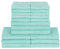 ZOLLNER 19tlg. Handtuch Set aus 10x Gästehandtücher (ca. 30x50 cm), 6X Handtücher (ca. 50x100 cm), 3X Duschtücher (ca. 70x140 cm), weich und saugstark, waschbar bis 60°C, Baumwolle, Mint