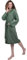 nice homeit Accappatoio Donna e Uomo in Spugna 100% Cotone - Accappatoio Super Assorbente con Cappuccio - Morbido, Leggero, Anti-Pilling, Design Italiano. (M, VERDONE)