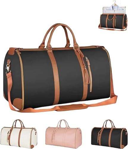 Luxe Lumiere Tasche, Zentotex Faltbare Reisetasche, Luxe Lumiere Faltbare Kleidertasche, Hohe Kapazität Faltbare Anzuggepäcktasche, Lucshy Reisetasche, Handgepäck, Schwarz , ‎One Size