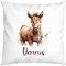 LIEBTASTISCH - Pferd Kissen - Personalisiert mit Wunschnamen - Kinderkissen - Dekokissen - Tiere - Junge - Mädchen - Geschenk - 40cm x 40 cm Kissen mit Füllung. (Pferd 1)