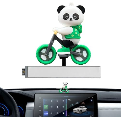 Auto Bildschirm Dekoration, Schaukeltier Cartoon Panda niedliche Dekorationen bewegliche Figur Auto Zubehör für Erwachsene Kinder Frauen Männer