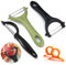 Sparschäler Kartoffelschäler Set Universalschäler Edelstahl Schäler mit Drehbare Klingen Spargelschäler Peeler Multifunktion Y-Förmig Gemüseschäler für Gemüse Obst Karotten 3Pcs