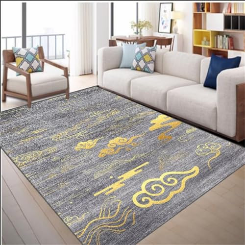 Teppich Glitzer Carpet Living Room Grau Abstraktes Design Schlafzimmer Teppich Wohnzimmer Teppich Waschbar Babyzimmer Teppich 70X140CM