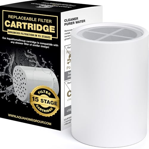 AquaHomeGroup 15 - Stage Replacement Premium Filter Cartridge (No Housing), Compatible with Any Shower Filter of Similar Design 15 and 20 Stages