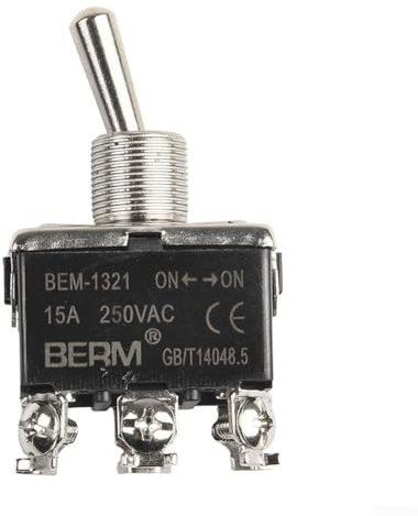 Interruptor de palanca robusto de 6 pines para coche, 2 unidades, 20 A, 12 V, metal, centro apagado, fácil cableado
