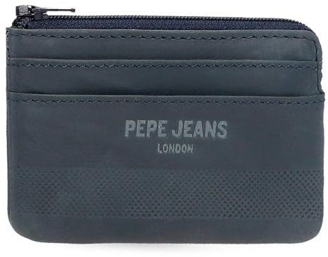 Pepe Jeans Deep Porte-Monnaie Bleu 11 x 7 x 1,5 cm Cuir by Joumma Bags, Bleu, Talla única, Porte-Monnaie