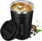 Artlive Coffee Cup, Reusable, Insulated & Double Wall Travel Mug - Travel Cup Thermal Stainless Steel Eco-Friendly with Lid - Hot & Cold Coffee Mug (Black, 510 ml)