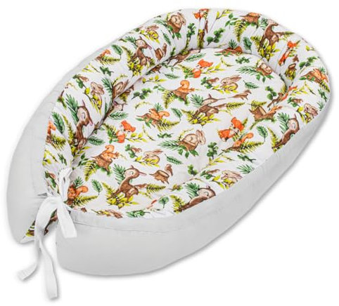 LULANDO® Babynest - Standard 100 von Oeko-Tex - multifunktionales Kuschelnest für Babys und Säuglinge - Nestchen - Reisebett - 100% Baumwolle - antiallergisch - hergestellt in der EU