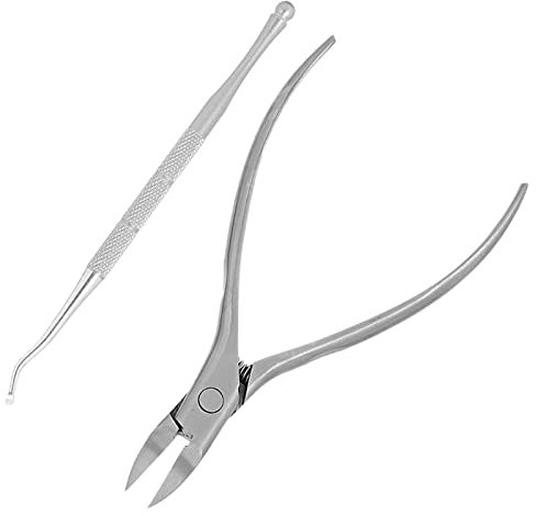 Removedor de Cutículas, Pinzas para Cutículas, Cortaúñas, Cortaúñas, Cortaúñas, Herramientas para Quitar Pedicura, para Uñas Encarnadas (SILVER)