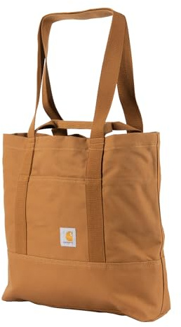Carhartt Vertical 18L Firm Duck Tote Bag, Firm Duck Cotton Material W/Hand and Shoulder Straps