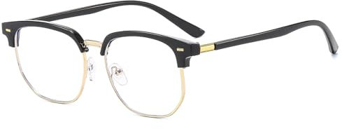 Suertree Anti Blau licht Brillen Mode Myopia Brillen für Damen Herren Myopie Brillen Strahlenschutz Brille Schwarze Brillengestell -0.5 Dioptrien