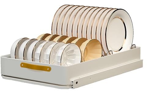 LXYDPZ Ausziehbarer Schrank für Küchenschränke, ausziehbare Schublade, bohrfreie Installation, 48,5 x 26 x 8 cm, weiß (Ausziehschublade)