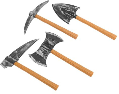 JEWEDECO 4pièces Costumes De Nain avec Pioches Et Mousse Accessoires De Fête Décorations pour Halloween Et