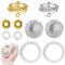 ElevaPulse 10 Stück Skills Set, 2 Verstellbare Anti Stress Ring, 2 Igelball Massageball, 4 Akupressur Ring, 2 Massage Armbände, Für Stress Relief Oder Massage