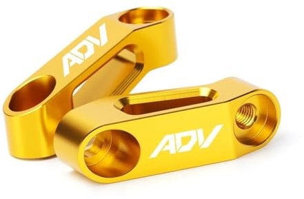 Hebebühne Motorrad Rückspiegel Verlängerung Riser Verlängern Adapter Halterung Für HON&DA ADV 150 160 350 ADV ADV150 ADV350(Gold)