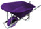 Agri Barrow Wheel Barrow 120 Litre Plastic Wheelbarrow with Puncture Proof Tires, Purple- Ideal for Equestrians, Gardeners, Yard & Garden Maintainers, Farmers, Stable Workers, Allotment Owners