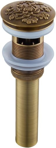 Pop Up Waschbecken Abfall Antik Pop Up Becken Abfall Messing Presse Wasser Mit Dichtungsring, B, Nonporous