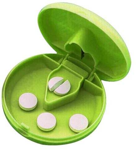 Tagliapillole, Tagliapillole salva-lavoro con lame per pillole piccole e grandi, Dispenser portatile per pillole con tacca per compresse, integratori, medicinali