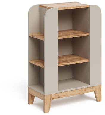 VitaliSpa Kinderregal Malia, Cashmere/Artisan, 60 x 88 cm | mit 9 fächern, mit höhenverstellbaren Einlegeböden und offenem Stauraum