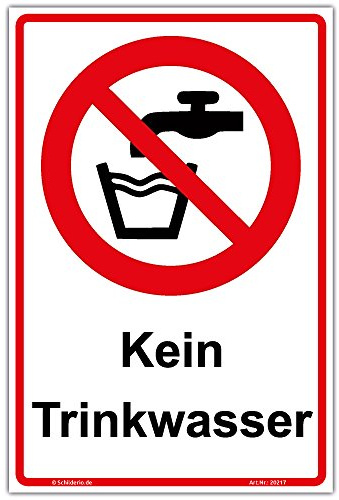 Schild Kein Trinkwasser Hinweisschild 300x200mm Hochformat, stabile Aluminiumverbundplatte 3mm stark, inkl. 4 Eckbohrungen