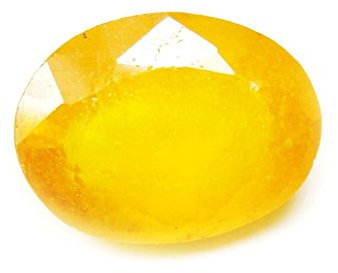 Gemsonclick Gelber Saphir Stein 2 Karat Original Natürlicher Oval Lose Edelstein