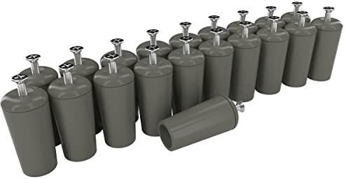 markiso® Rolladenstopper offen in Grau, Rollladen Anschlagstopper für Rollo & Jalousie 40mm lang inkl. Schraube & Dichtung | Rollladenstopper in verschiedenen Set´s