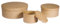 Rayher 67259000 Pappm. Boxen Set,FSC Recycled 100%, ø23,8 x 9 cm/ø16,8 x 8 cm/ø10 x 7cm, Set 3 Stück, Braun