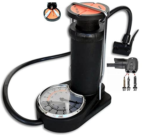 CBK-MS® Mini Camping Fußpumpe Standpumpe Luftmatratze Adapter Fahrradpumpe