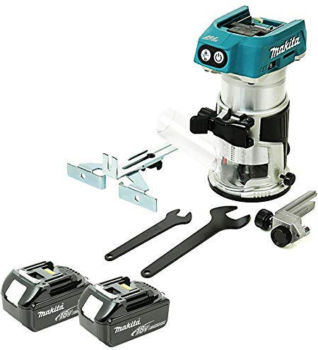 Makita DRT50ZX4 18V Brushless Router/Trimmer with 2 x 6Ah Batteries