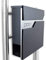 BITUXX® Freistehender Design Standbriefkasten Briefkastenanlage Hausbriefkasten Postkasten Edelstahl mit Zeitungsfach Einwurf und Front Anthrazit Graphit
