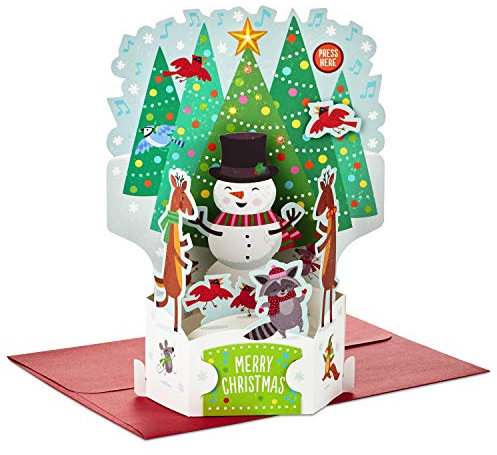 Hallmark Paper Wonder Pop Up Weihnachtskarte mit Lichtern und Musik (spielt Rockin' Around the Christmas Tree)