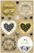 AVERY Zweckform Kraftpapier Aufkleber 30 Sticker Glückwünsche (Papier Sticker, Geschenkaufkleber, natur, braun, beige) 57122