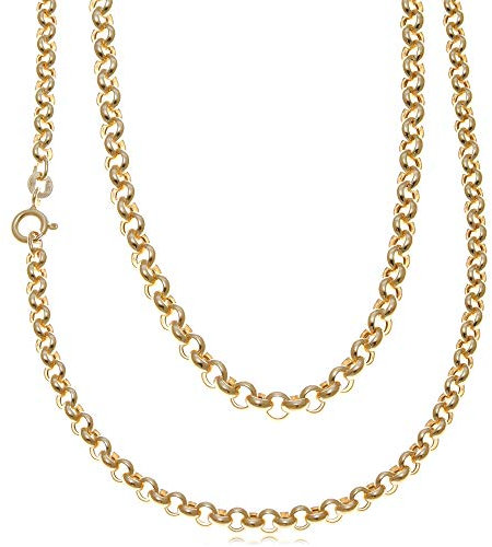 Alexander Castle 50cm Solide 375 Echtgold Anker Kette Halskette - 4mm Breite - Goldkette für Herren & Damen - mit Schmuck Geschenk-Box