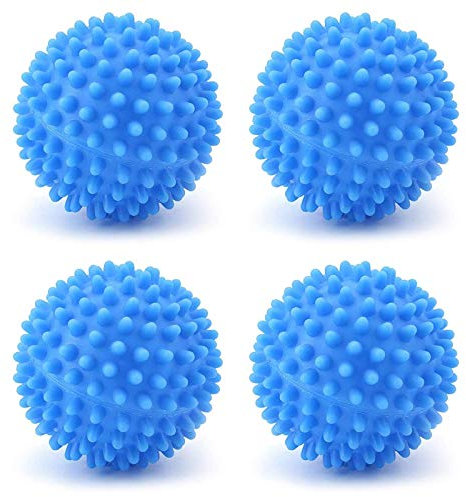 Yiyer Laundry Dryer Balls, Set of 4 Eco Friendly Fabric Softener Alternative, Clothes Will Come Out Soft, Fluffy, Fewer Wrinkles and Less Static Cling