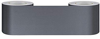 Tapetenbordüre selbstklebend zum Aufkleben für Wohnzimmer Küche Badezimmer Abnehmbare Wasserdicht Bodenleiste PVC Dekorative Bordüre Grau matt 5cm X 500cm