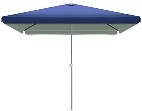 OOOMG 2m Sombrilla De Playa Jardín Patio Exterior Parasol Rectangular Protección Solar, Para Comercial Y Residencial Terraza Balcón, Azul, Verde, Rojo