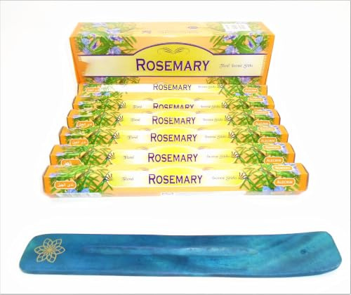Räucherstäbchen (Rosemary) ROMERA Rosmarin Räucherstäbchen Joss Räucherstäbchen 120 Räucherstäbchen für hausgemachte Duft von Joss Sticks mit Aschenbecher