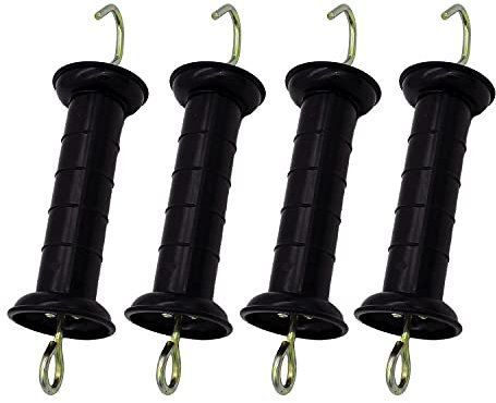 JBT 4 Pcs Plastic Electric Fence Gate Handle with Insulators with Spring